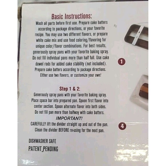 Baking Rectangle Checkerboard Loaf Cake Set Non Stick Pans 11” X 4” Bakeware - Picture 5 of 5